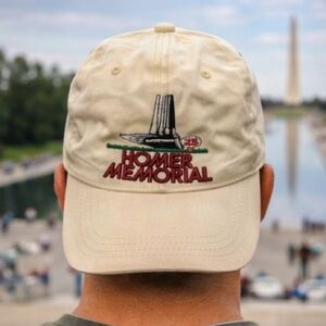 Daystone Homer Memorial 25th Anniversary Embroidered Strapback Hat‎ Ivory